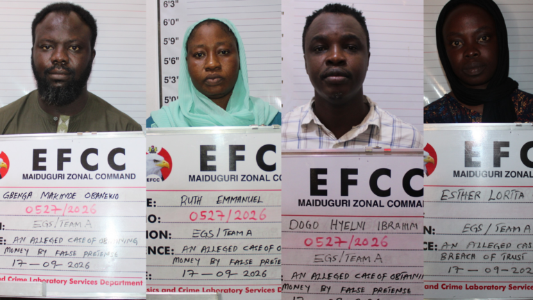 EFCC arraigns four for N44m contract fraud in Maiduguri